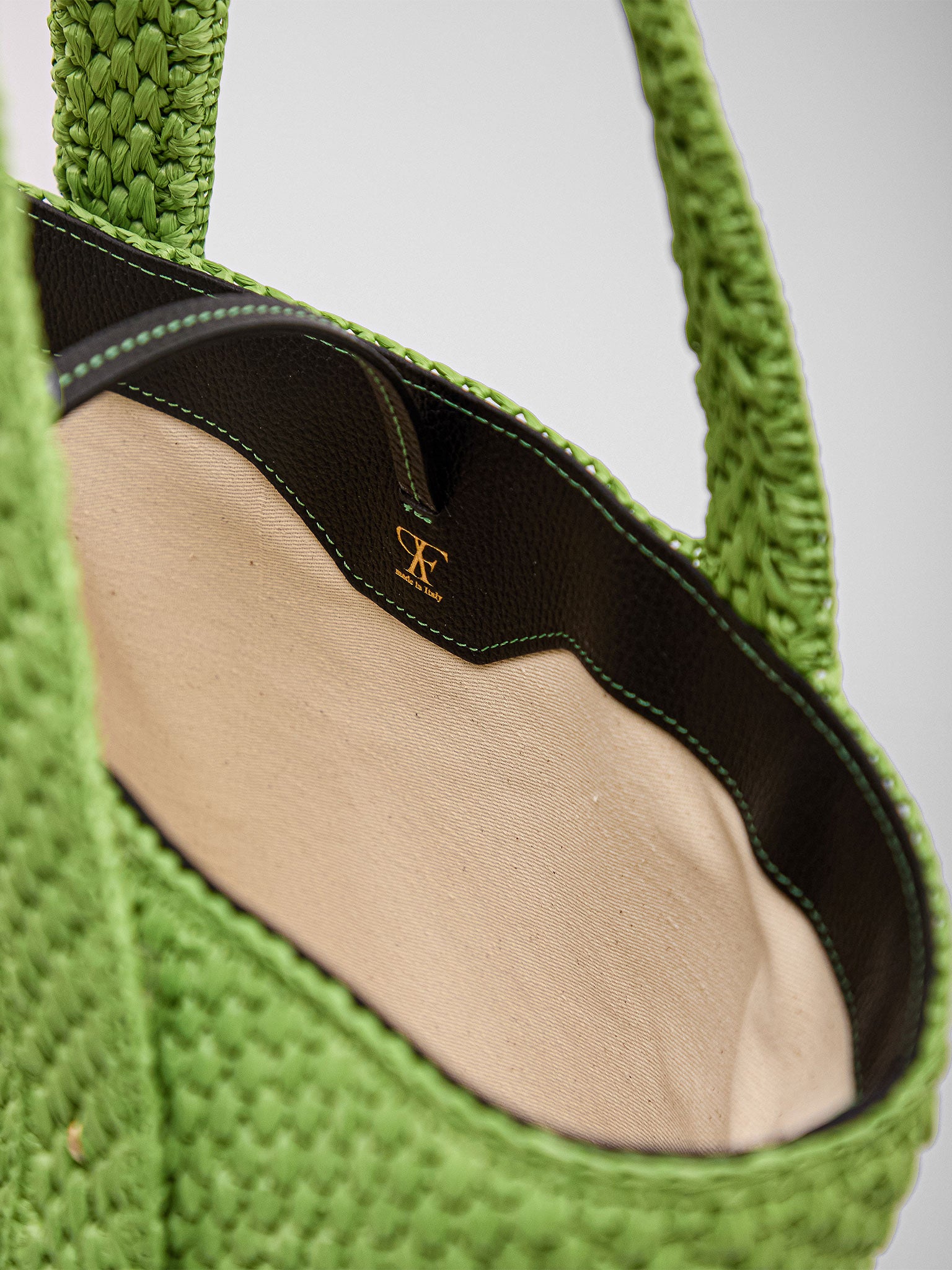 Maddalena Rafia Grande Apple Green