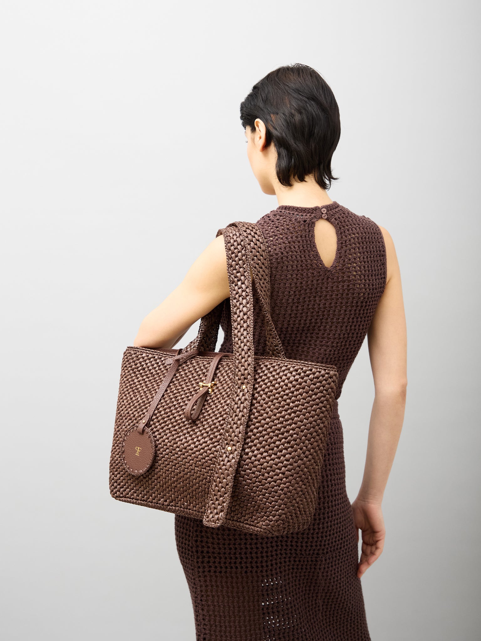 Maddalena Raffia Big Chocolate