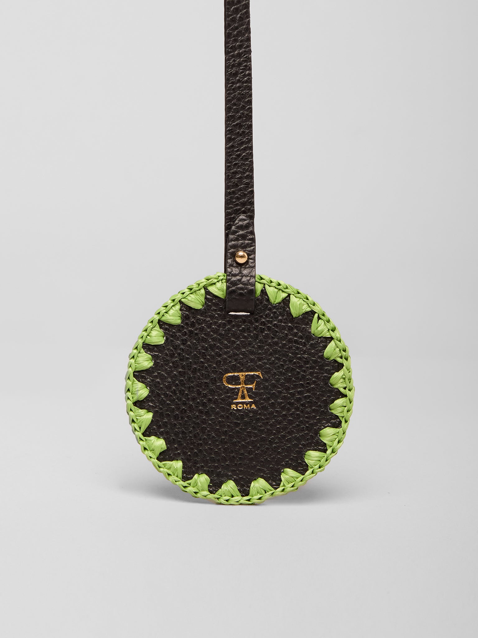 Charm for Bags Mirror Apple Green / Black