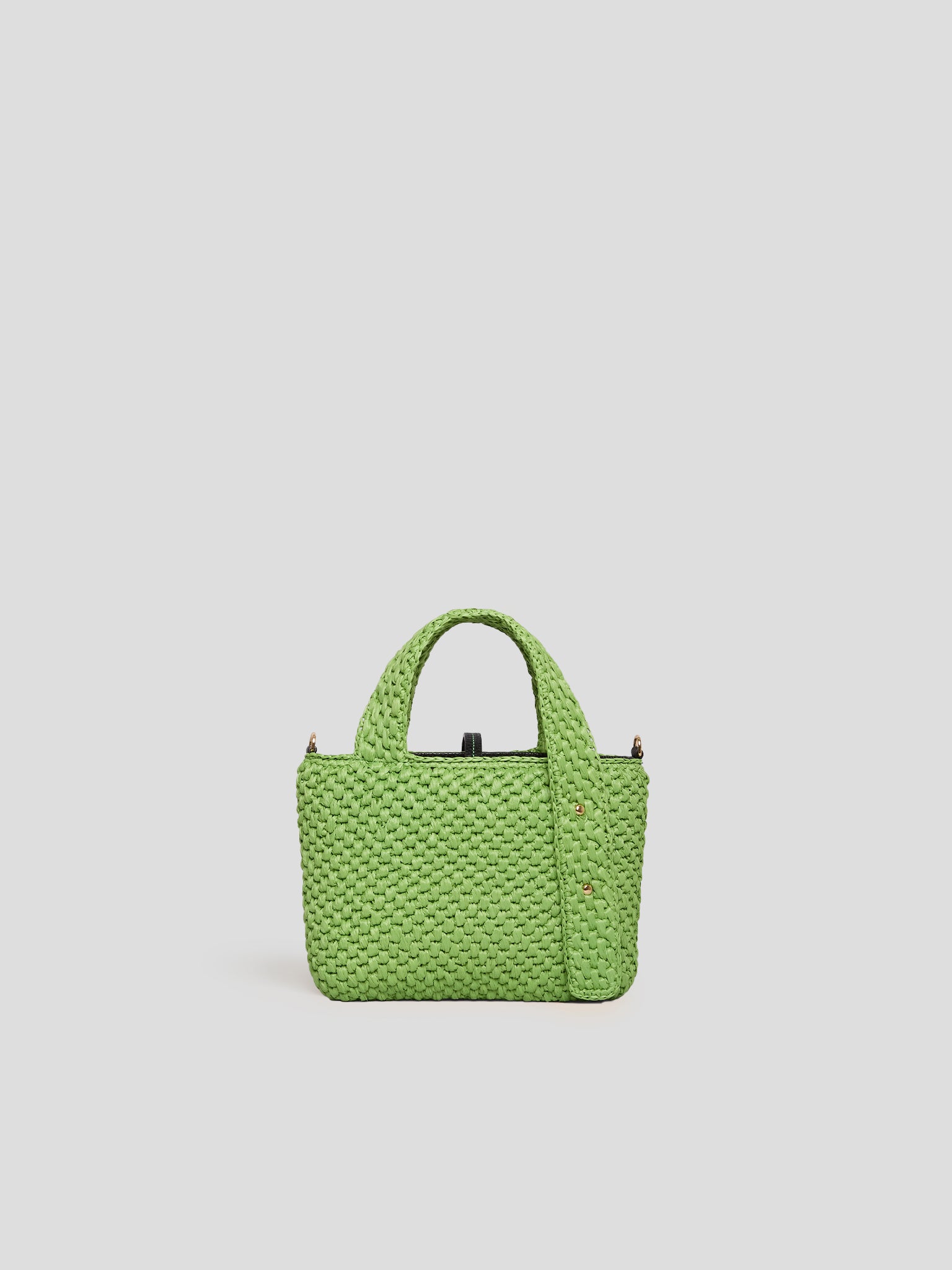 Maddalena Raffia Small Apple Green