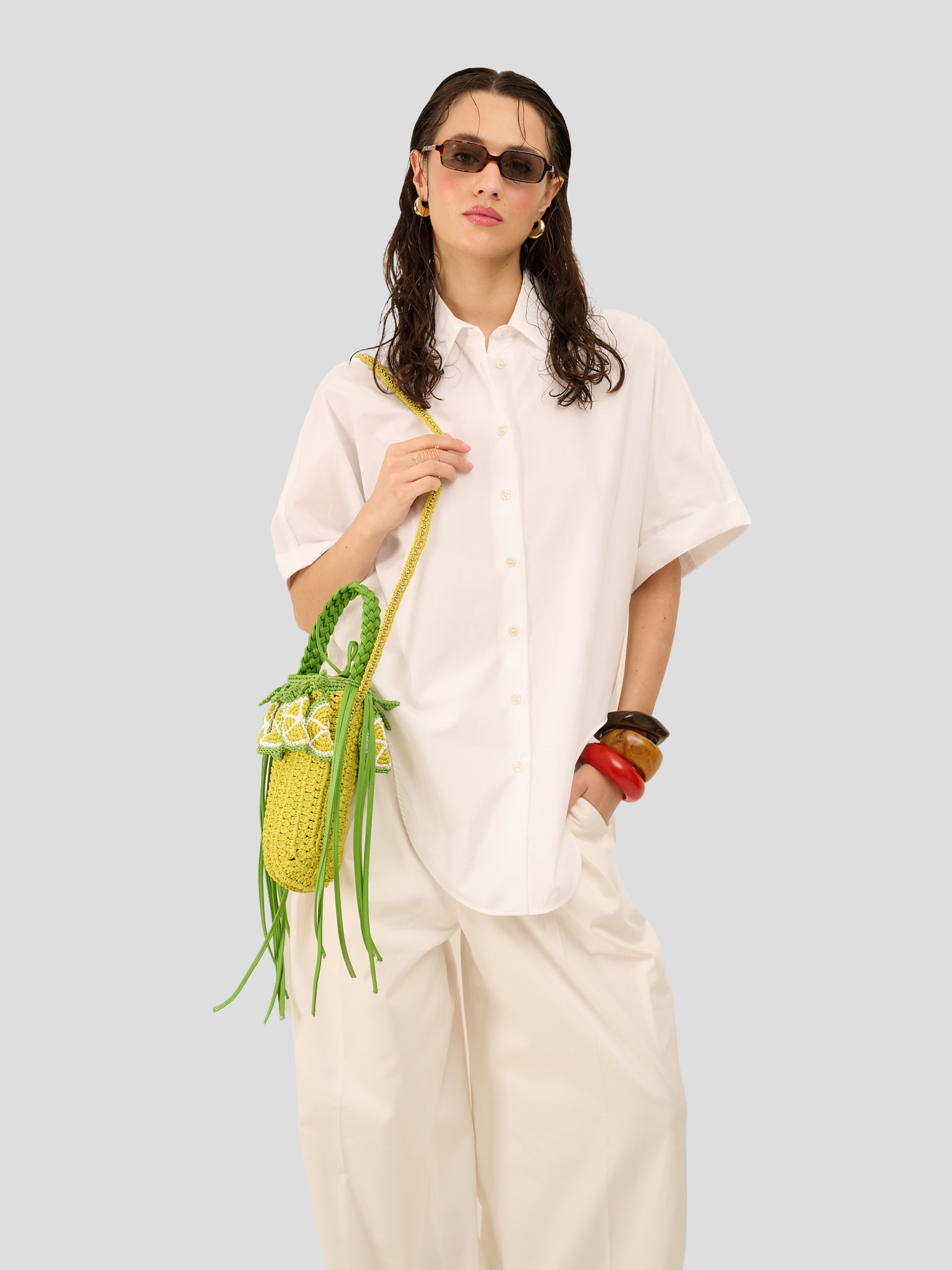 Lime Bucket Bag Giallo Acido