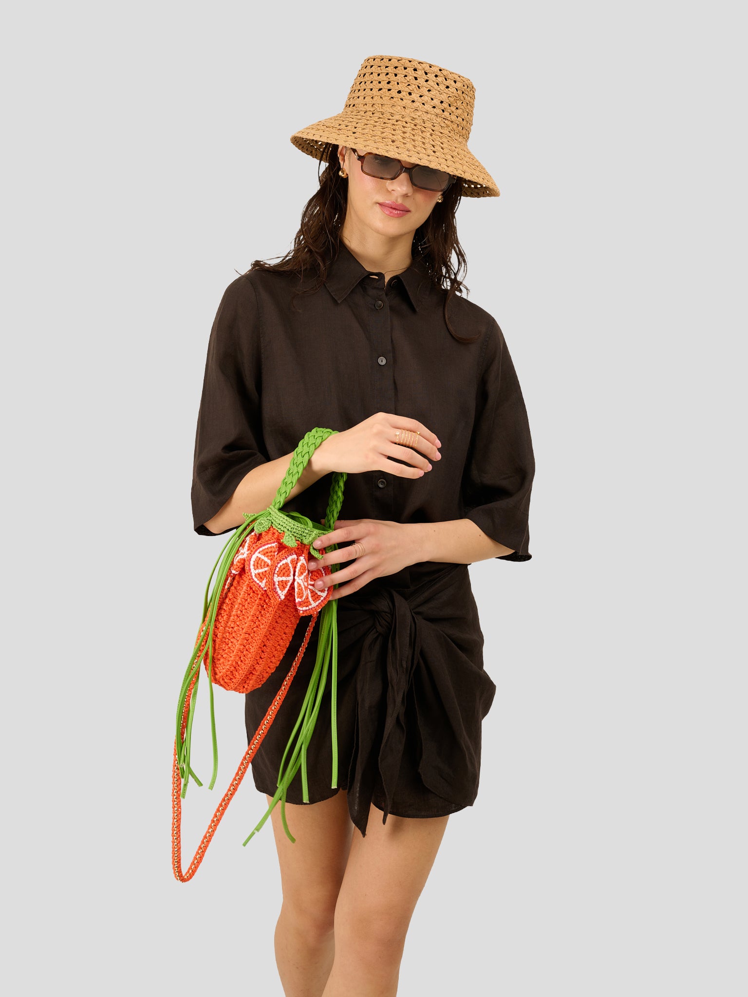 Orange Bucket Bag Arancione