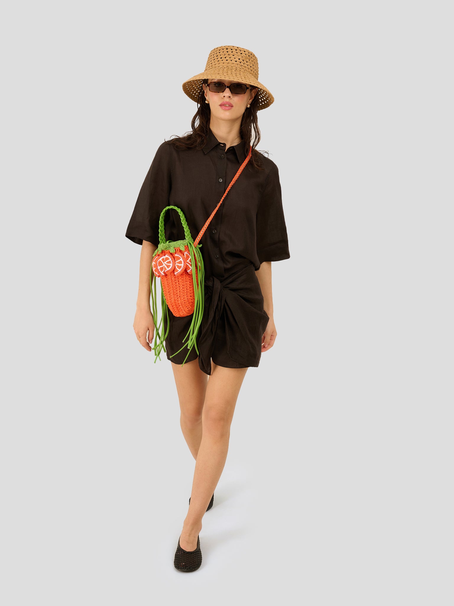 Orange Bucket Bag Arancione