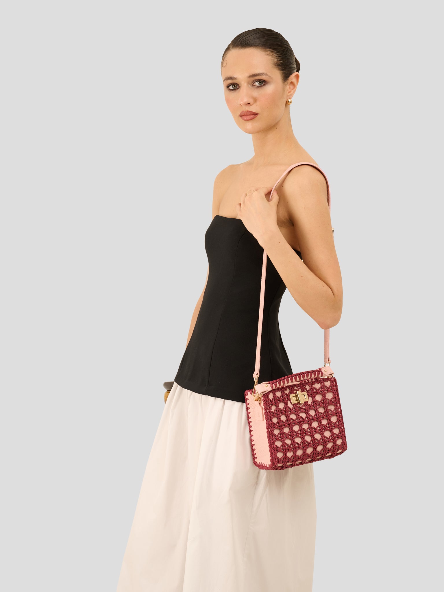 Sylvia Crochet Limited Edition Pink/Bordeaux