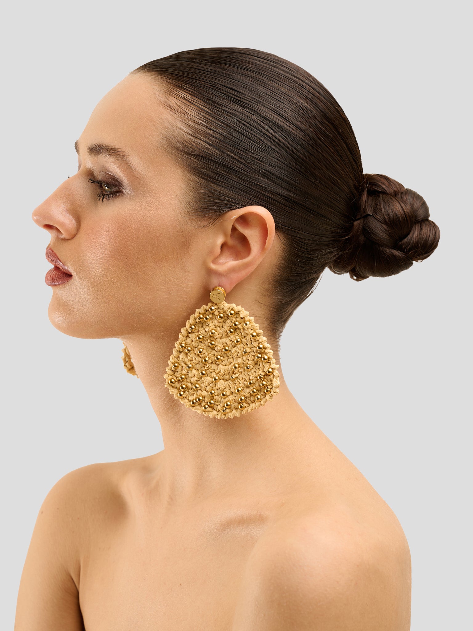 Earrings Beads Straw