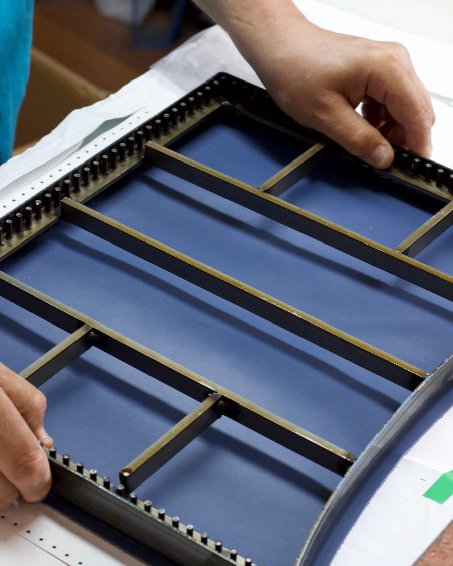 Leonida Grande Blu Jeans - lavorazione