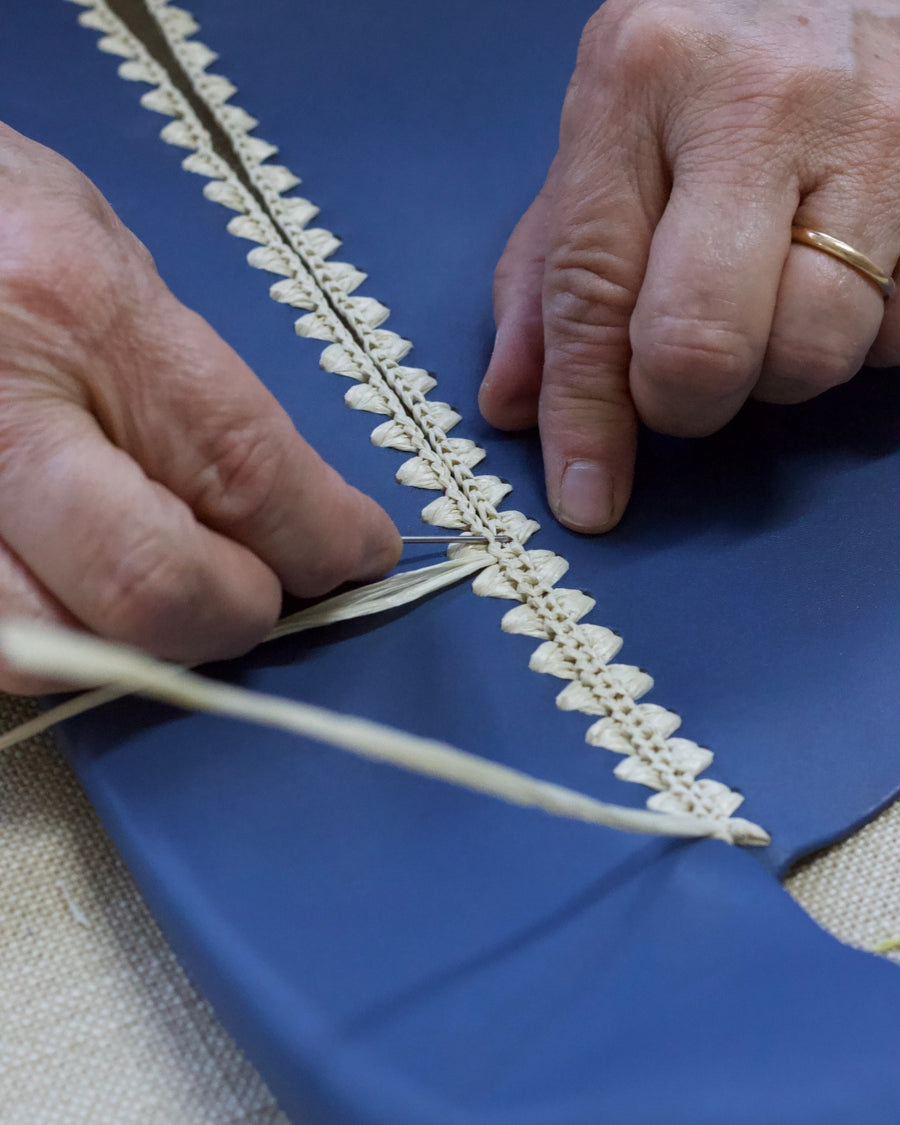 Leonida Grande Blu Jeans - lavorazione