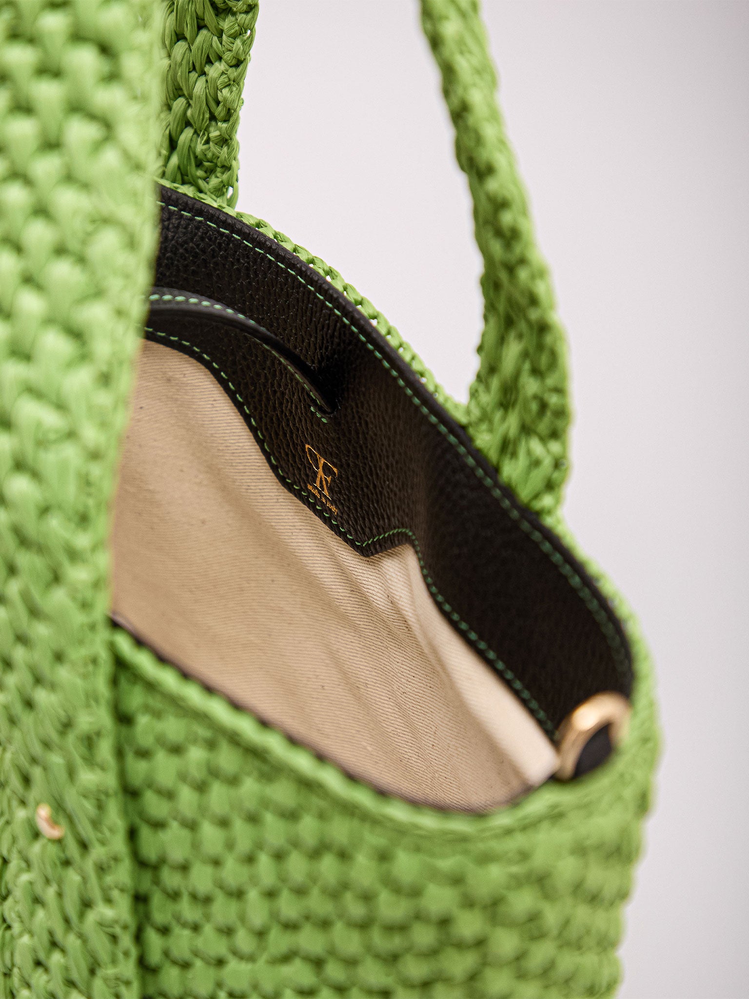 Maddalena Rafia Piccola Apple Green