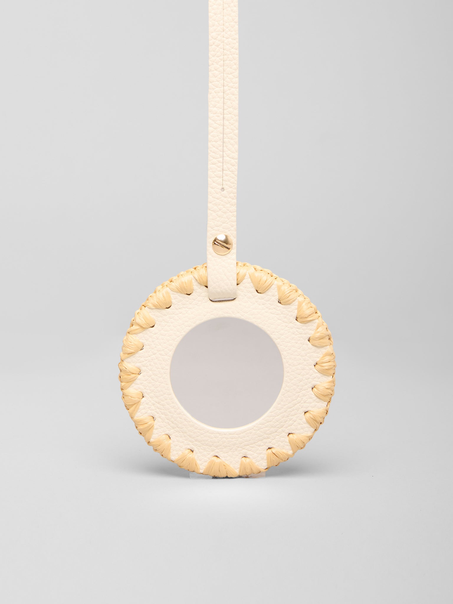 Charm per Borse Specchio Paglia / Latte