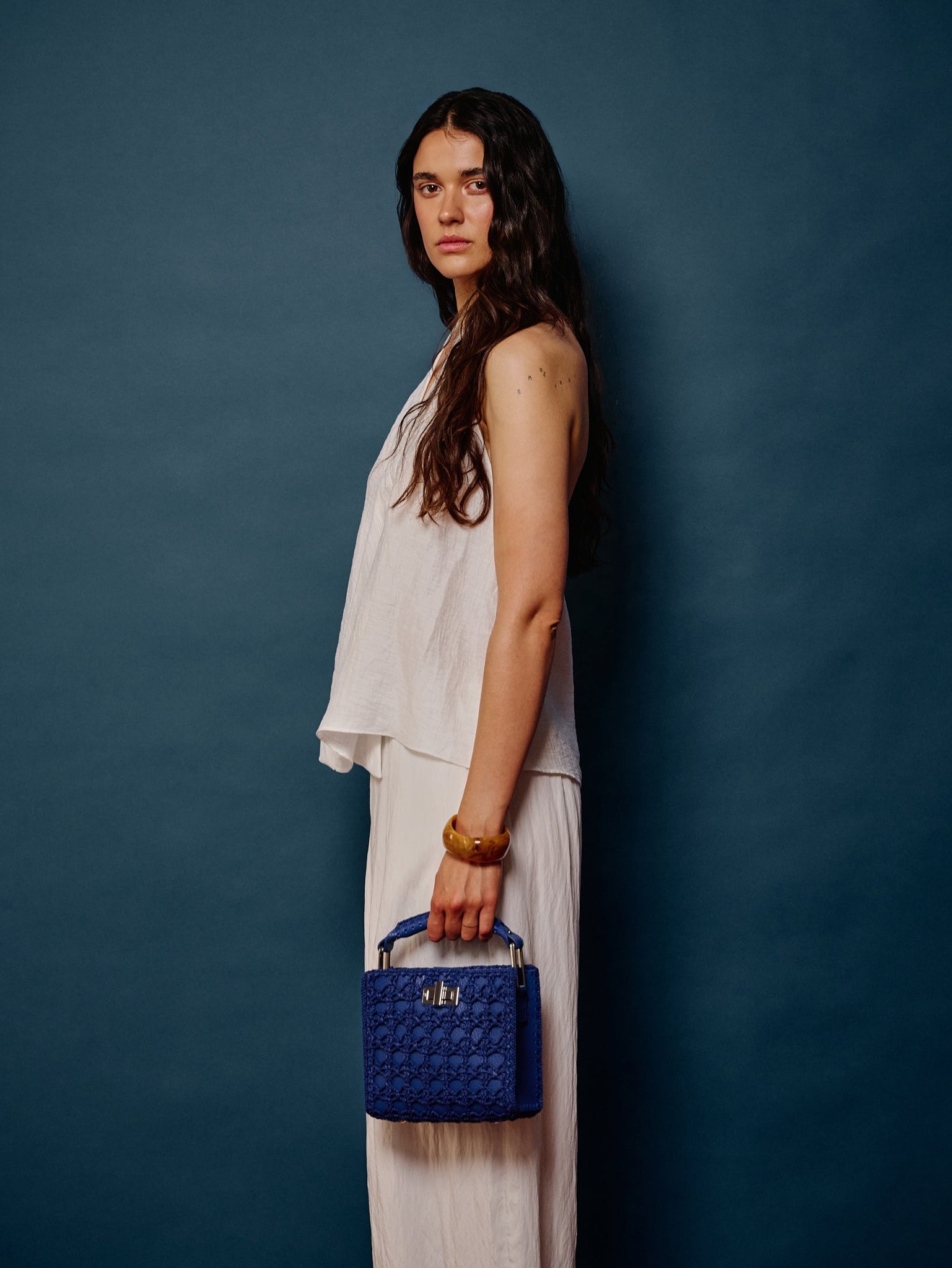 Sylvia Small Crochet Limited Edition Midnight Blue