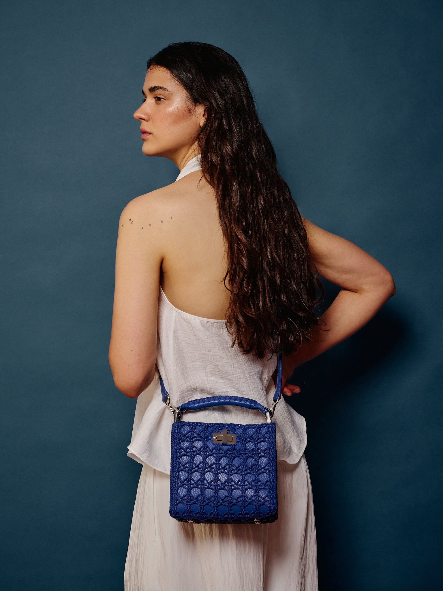 Sylvia Small Crochet Limited Edition Midnight Blue