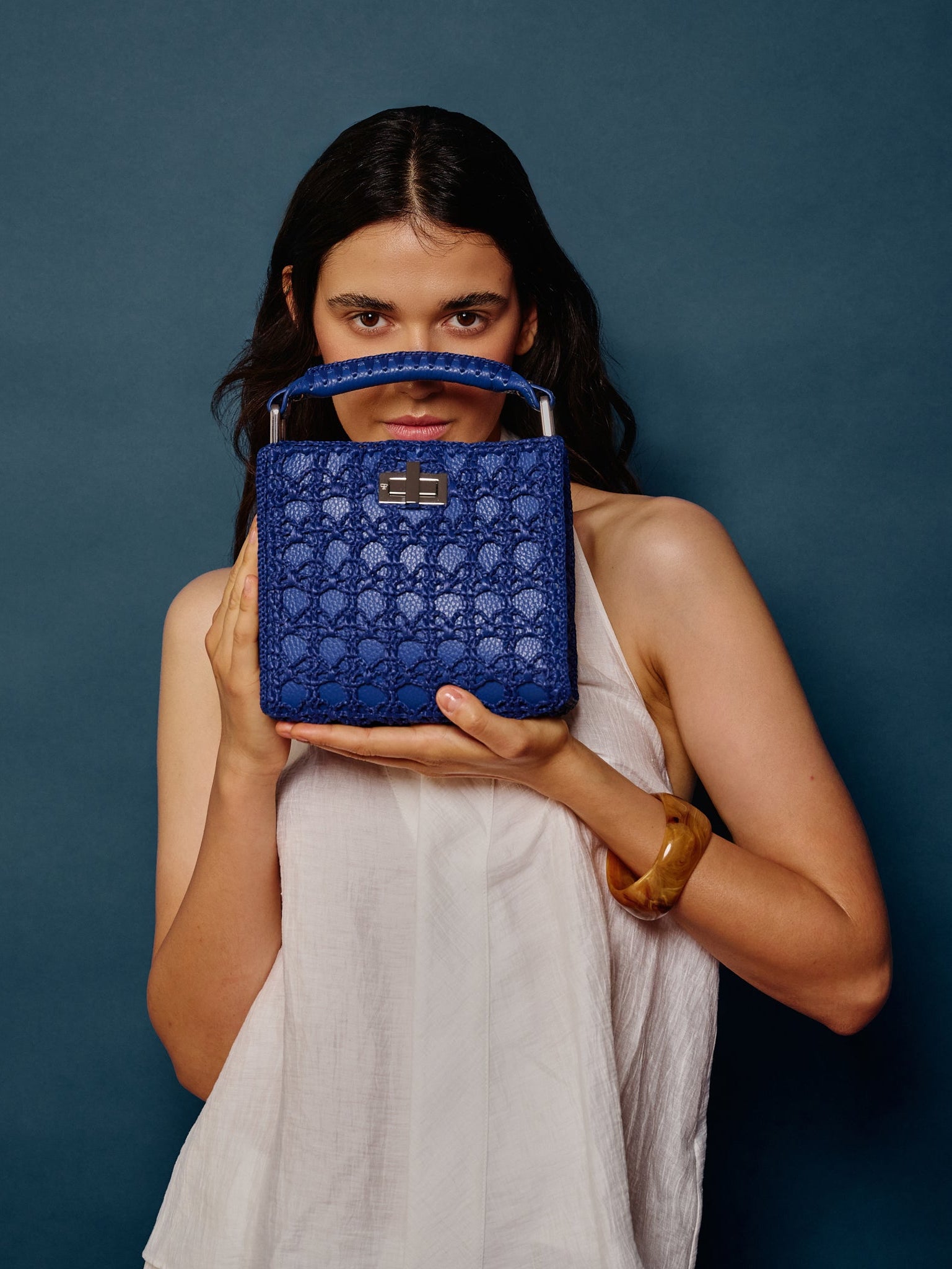 Sylvia Small Crochet Limited Edition Midnight Blue